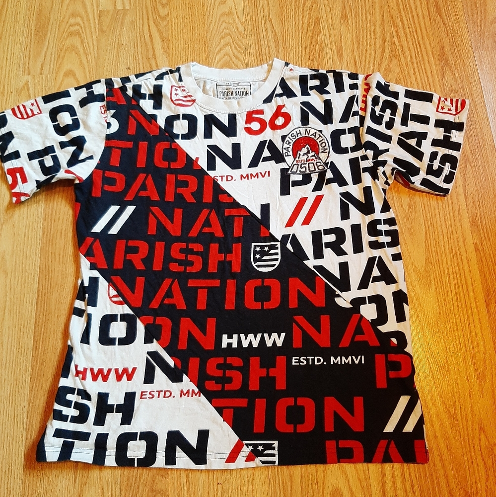 Parish Nation 0506 Bright Busy All Over Print T-Shirt